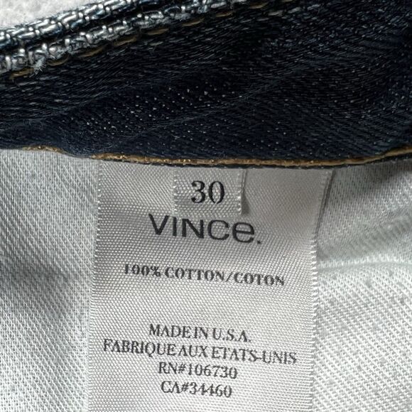 Vince Jeans Mens Size 30 Blue Distressed Straight Leg Denim USA Classic Pockets - Picture 11 of 11